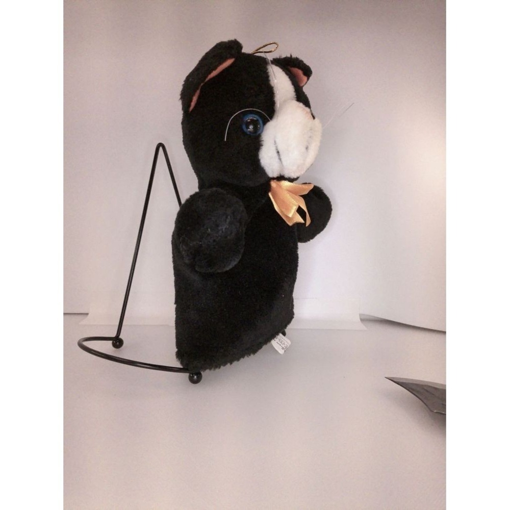 Vintage Black Cat Hand Puppet Plush by Best Made Toys Toronto Canada 10" - Picture 3 of 11